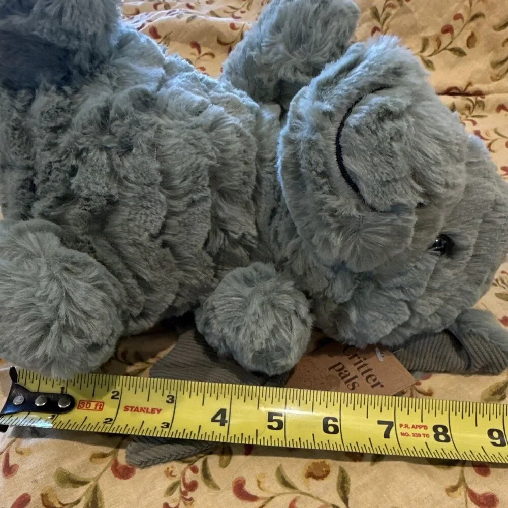 Critter Pals Sage Green Plush Dragon 9” NWT Soft Stuffed Animal Mythical Critter
